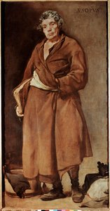 Portrett av Aesop, gresk forfatter (olje på lerret av Diego Velázquez