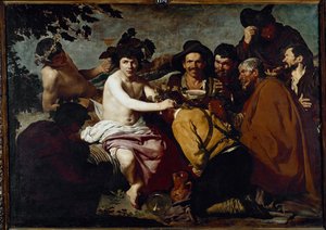 Triumfen til Bacchus eller fyllikerne (olje på lerret av Diego Velázquez
