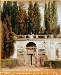 Utsikt over Medicis-villaens hage (olje på lerret, ca. 1649) av Diego Velázquez