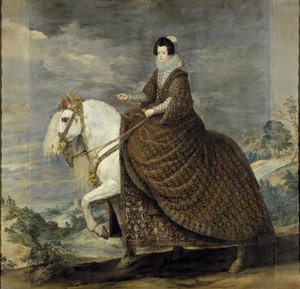 Dronning Elizabeth av Bourbon til hest av Diego Velázquez
