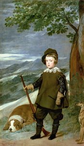 Prins Balthasar Carlos (1629-49) kledd som en jeger, 1635-36 av Diego Velázquez