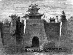 Vegger og port til PEKIN, Kina