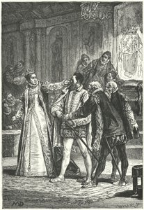 Jarlen av Essex truet med å trekke sverdet sitt etter at dronning Elizabeth I la ham i håndjern rundt øret for hans uforskammethet, 1598