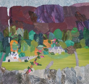 Fuksia på Carsaig (kollasje) av Dione Verulam