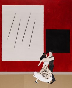 I harmoni med Malevich, 2020 (kollasje) av Dione Verulam