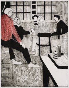 Brolæreren (kollagrafi) av Dione Verulam