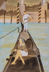 Venezia-settingen, 2025 (akvarell og blekk) av Dione Verulam