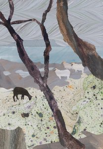 Våt dag ved sjøen (kollasj)