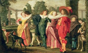 En promenade i hagen, ca. 1623