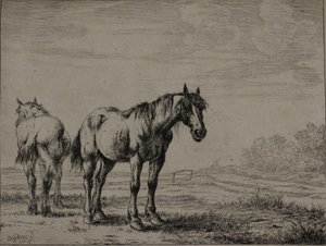 To ploghester, plate syv fra Series of Horses