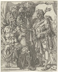 Achior forteller Holofernes om israelittene Judith og Holofernes (serietittel)