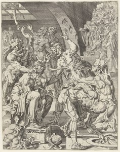 Hån mot Kristus Menneskehetens fall og forløsning gjennom Kristi liv og lidenskap (serietittel) av Dirck Volckertsz. Coornhert (attributed to)