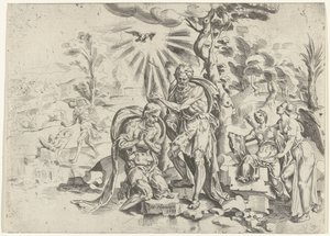 Kristi dåp av Dirck Volckertsz. Coornhert (attributed to)