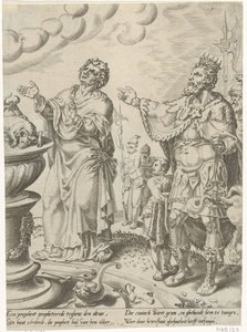 Kong Jeroboam og Guds mann foran alteret Story of the Disobedient Man of God (serietittel)