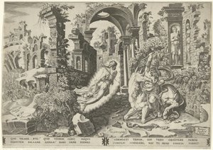 Bileam (Bileam) en engel av Dirck Volckertsz. Coornhert