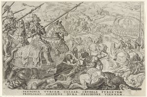 Relieff av Wien, 1529 Victories of Charles V (serietittel) Divi Caroli. v. imp. opt. max. victoriae, ex multis praecipuae (serietittel) av Dirck Volckertsz. Coornhert