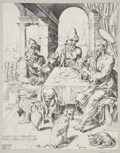 Nattverden på Emmaus av Dirck Volckertsz. Coornhert