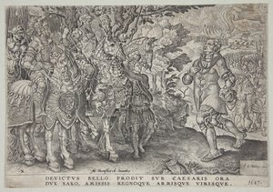 Overgivelsen av John Frederick, kurfyrst av Sachsen, etter slaget ved Mühlberg av Dirck Volckertsz. Coornhert