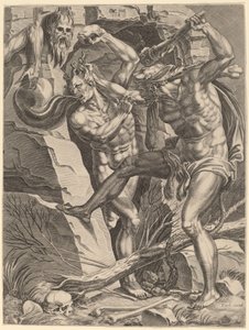 Hercules dreper Cacus av Dirck Volckertz Coornhert