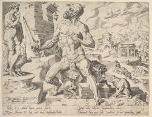 Simeon, fra serien The Twelve Patriarchs, 1550. av Dirck Volkertsen Coornhert