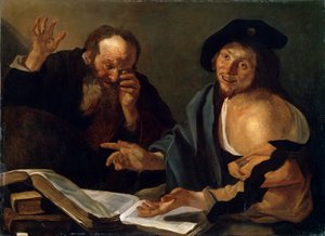 Heraklit og Demokrit, tidlig på 1600-tallet