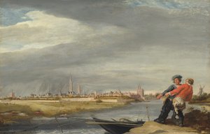 Hauling the Net, med utsikt over Zwolle av Dirk Hardenstein