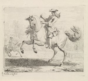 Stigende hest med rytter Manege (serietittel) av Dirk Maas