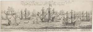 Duke of York hilser Royal Navy i kanalen Hertugen av Yorks møte n th ye Royall Navy etter at den kom inn i Channell / O cheqado duque de Jorck no Cannal entre o Frota d