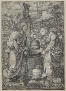 Kristus og kvinnen i Samaria, 1523.