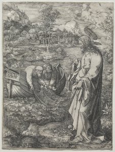 Jesus kaller til St. Peter og St. Andreas av Dirk Vellert