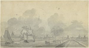 Utsikt over Zierikzee av Dirk de Jong