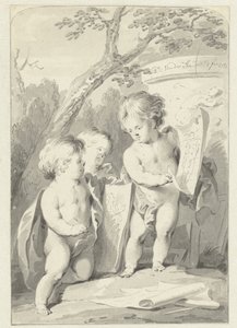 Allegori av tegning av Dirk van der Aa