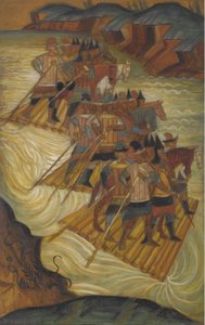 Krysser elven av Dmitri Semyonovich Stelletsky