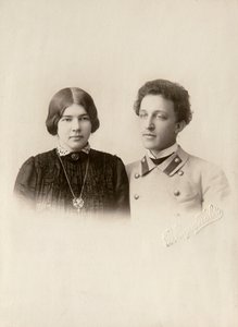 Alexander Blok, russisk poet, med sin kone Lyuba, ca 1900-tallet