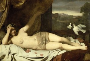 Venus (olje på lerret) av Domenichino (1581-1641) (attr. to)