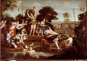 Jakten på Diana Maleri av Domenico Zampieri dit Il Domenichino (1581-1641) 1617 Dim.218x312 cm Roma Galleria Borghese - Jakten på Diana, av Domenico Zampieri a.k.a Il Domenichino (1581-1641). Olje på lerret, 218x312 cm