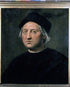 Portrett av Christopher Columbus - tilskrevet Ghirlandaio, Naval Museum of Genes - Pegli av Domenico (attr.to) Ghirlandaio