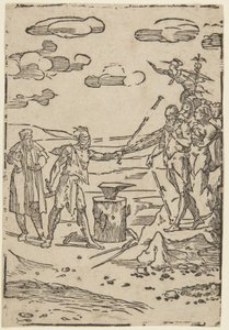 «Smeden», nr. 5 i serien «Alkymiens praksis» av Domenico Beccafumi