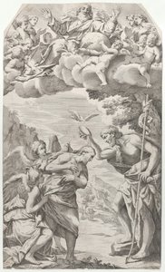 Kristi dåp, 1670-1731. av Domenico Bonavera