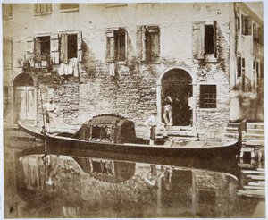 Gondol i Venezia, ca. 1855 av Domenico Bresolin