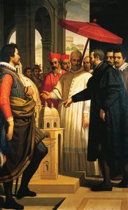 Michelangelo presenterer modellen for fullføringen av Peterskirken til pave Pius IV