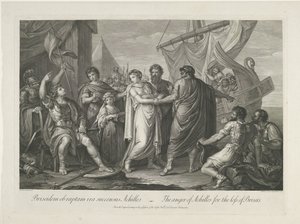 Akilles gir beskjed om tapet av Briseïs Achilles sinne for tapet av Briseis (tittel på objekt)