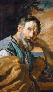 SAINT PIERRE - Barokk : Sankt Peter par Fettis omvendelse, Domenico (1588/90-1623), ca 1613. Olje på lerret, 95,8x55,9. Kunsthistorisk museum, Vienne av Domenico Fetti or Feti