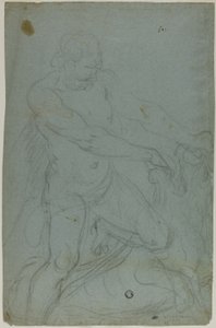 Samson og løven (rekto); Jomfru Maria med høyre arm forlenget (verso)