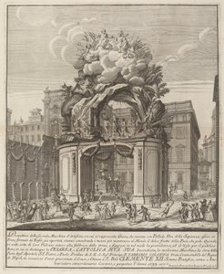 Jupiter and Minerva and the Forge of Vulcan, for "Chinea"-festivalen av Domenico Franceschini probably after Nicola Michetti