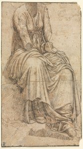 Kopi av en romersk statue av en sittende kvinne, andre halvdel av 1400-tallet. av Domenico Ghirlandaio
