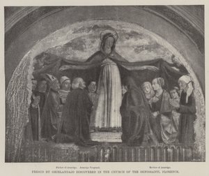 Fresco oppdaget i kirken Ognissanti, Firenze av Domenico Ghirlandaio