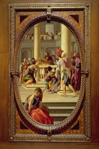 Nattverden, detalj av to disipler, fra refektoriet til klosteret, freskomaleri fra 1480 av Domenico Ghirlandaio
