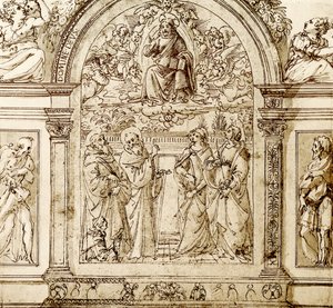 Den velsignende Frelser i skyene av Domenico Ghirlandaio