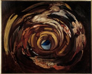 Anamorphosis after Elevation of the Cross”” av Peter Paul (Pierre-Paul) Rubens (eller Peter Paul eller Petrus Paulus) (1577-1640)”” Maleri av Domenico Piola (1627-1703) 1600-tallet Søn. 0,68x0,83 m Rouen, Musee des Beaux Arts